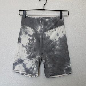 Balance Athletica Gray Tie-Dye Bike Shorts
